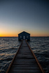 Obraz premium Busselton Jetty Blue Boat House