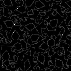 Black and white grunge background seamless pattern