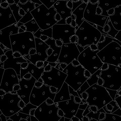 Black and white grunge background seamless pattern