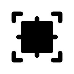 Obraz premium Glyph style maximize user interface icon