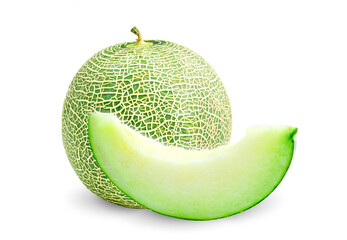 Melon isolated on the white background .
