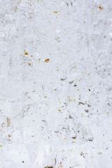 Unusual shapes and textures of ice crystals close-up shallow dof with copy space.