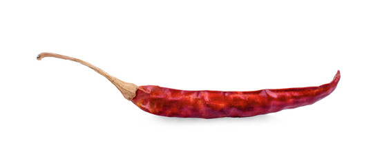 Naklejka premium Dried red chili peppers isolated on white background