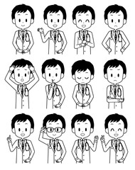 医師　表情セット