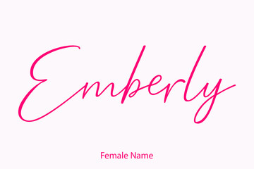 Emberly Female Name - in Stylish Lettering Cursive Typography Text