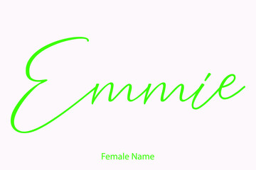 Emmie Female Name - in Stylish Lettering Cursive Typography Text