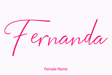 Fernanda Female Name - in Stylish Lettering Cursive Typography Text