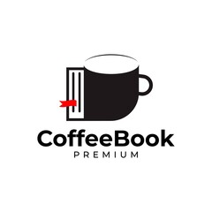 coffee and books logo design inspiration