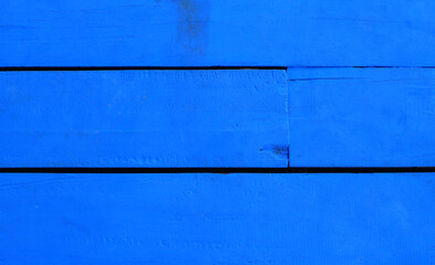 Old blue wood plank surface texture with copy space.