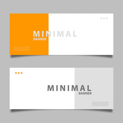 Set of minimal web banner template design best for online advertisement, flyer, bussiness card, web header.