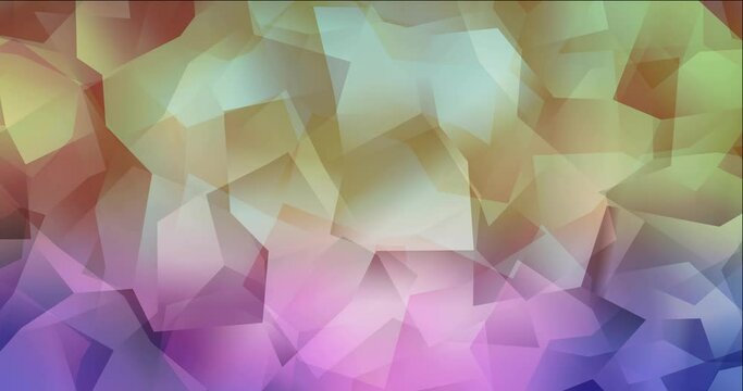 4K looping light blue, yellow polygonal video sample. Abstract holographic concept in motion style. Flicker for designers. 4096 x 2160, 30 fps. Codec Photo JPEG.