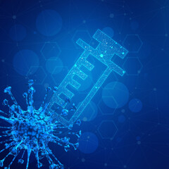 3d render Corona virus microscopic view