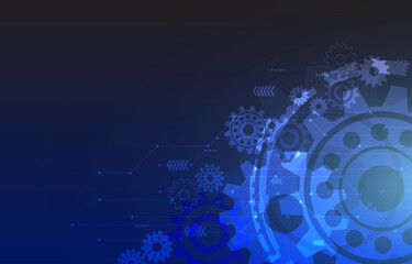 technology background with gear symbols patten network internet of things Ep.7