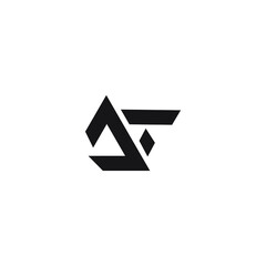 af letter vector logo design