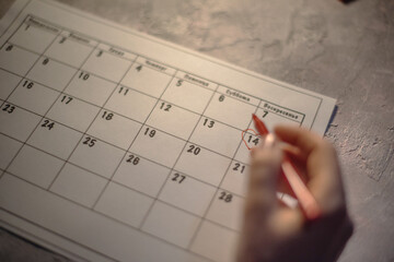 I mark Valentine's day in the calendar