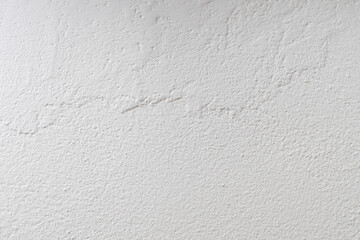 The wall is painted with white paint with a visible texture