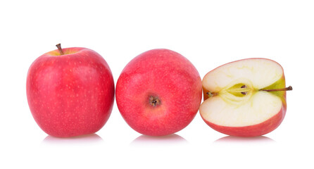 pink lady apples isolated on white background