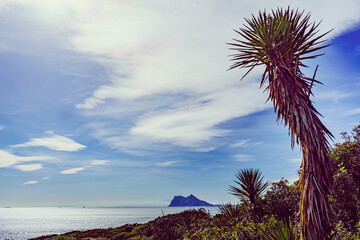 British Gibraltar rock on spanish coast.