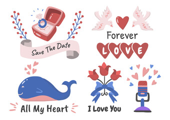 valentine label Vector Logo for banner