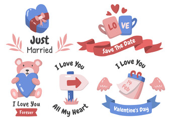 valentine label Vector Logo for banner
