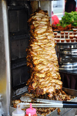 AMPANG, MALAYSIA - DECEMBER 2, 2020: Kebab or shawarma is sold by hawkers in small roadside shops...