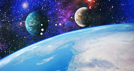 High definition star field background . Starry outer space background texture . Colorful Starry...