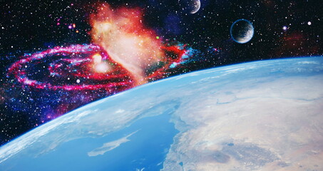 High definition star field background . Starry outer space background texture . Colorful Starry...