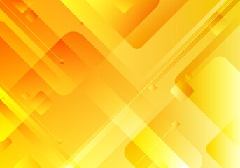 Abstract technology concept yellow geometric square overlapping corporate design background