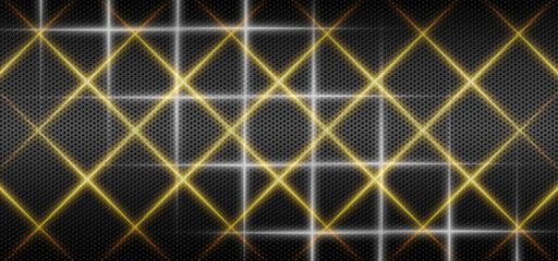 Black carbon background with golden and silver light