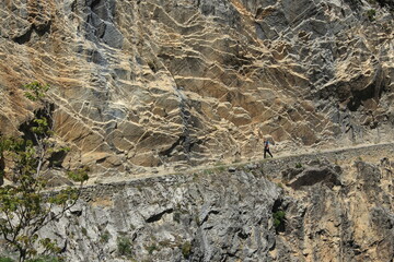 Limestone on the Ruta del Cares, in the Picos de Europa, in Spain