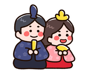 右向きのお雛様とお内裏様