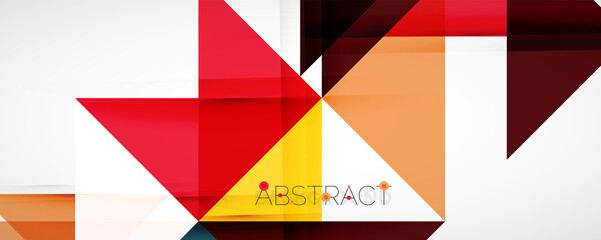 Geometric abstract background. Techno color triangle shapes. Vector illustration for covers, banners, flyers and posters and other designs