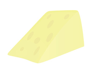 Piece of gauda cheese. vector
