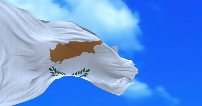 Seamless loop of Cyprus flag.