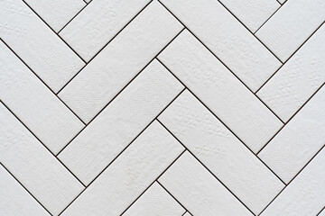 White rectangular ceramic tiles. Close-up