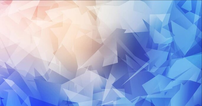 4K looping light pink, blue polygonal flowing video. Colorful abstract video clip with gradient. Clip for your commercials. 4096 x 2160, 30 fps. Codec Photo JPEG.