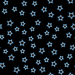 Line Star icon isolated seamless pattern on black background. Favorite, best rating, award symbol. Vector.