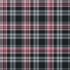 Plaid seamless pattern. Vector background of textile ornament. Flat fabric design.