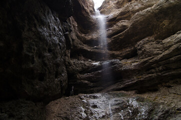 A huge waterfall in the national park.