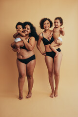 Happy mothers and babies