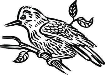 the bird on a branch