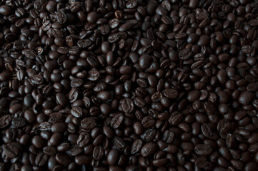 Copy space abstract coffee bean background
