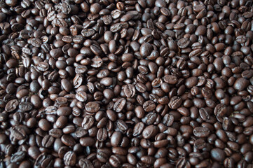 Copy space abstract coffee bean background
