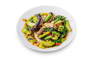 Stir Fried Kale with Canned Fish