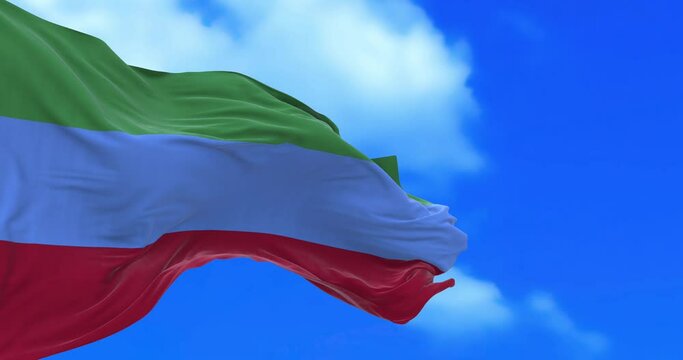 Seamless loop of Dagestan flag.