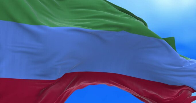 Seamless loop of Dagestan flag.