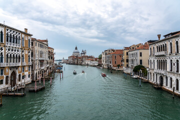 Obraz na płótnie Canvas Canal Grande, Richtung Dorsoduro, Santa Maria della Salute, Venedig