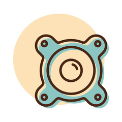 Acoustic speaker vector flat icon