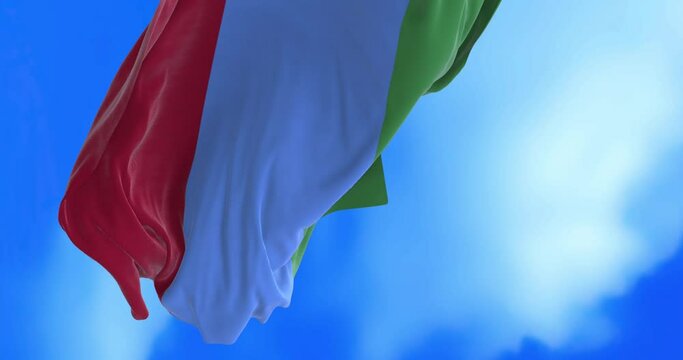 Seamless loop of Dagestan flag.