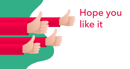 Hope You Like Itmotivation - Hands with thumb up